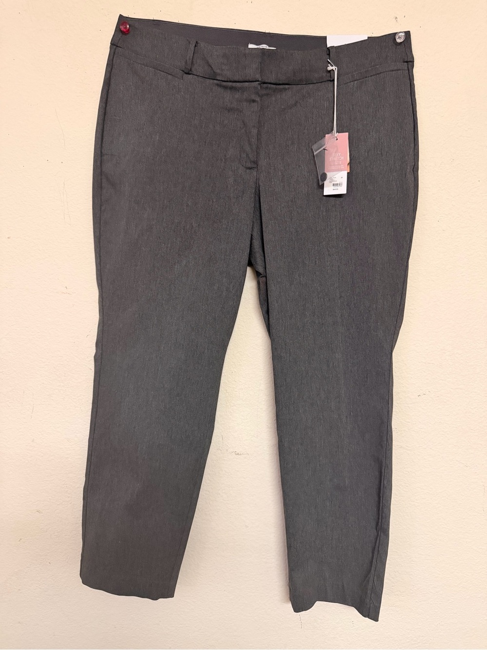 Lane Bryant Gray Straight-Leg Trousers